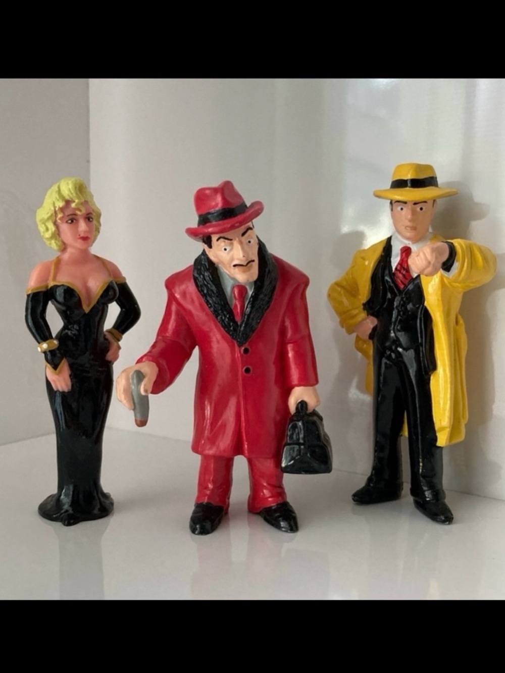 Vintage Dick Tracy 3 pc set figures. 
Dick Tracy, Breathless Mahoney, Big Boy